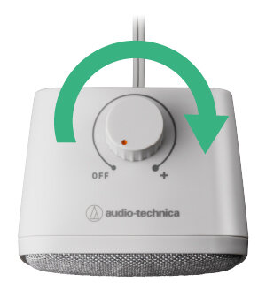 ボリュームノブを回す画像