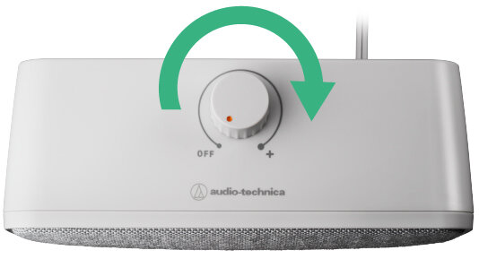 ボリュームノブを回す画像